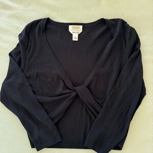 Black bolero sweater by Talbots, size small, made in Italy.